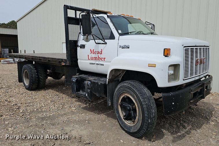 image for item DO4310 1991 GMC TopKick SL  dump flatbed truck