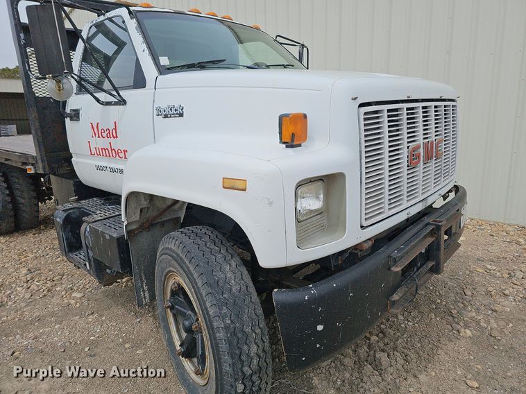 image for item DO4310 1991 GMC TopKick SL  dump flatbed truck