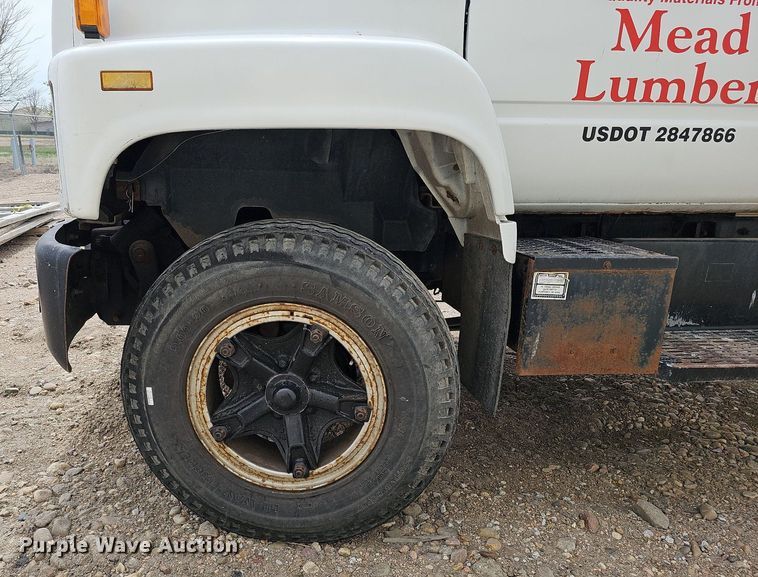 image for item DO4310 1991 GMC TopKick SL  dump flatbed truck