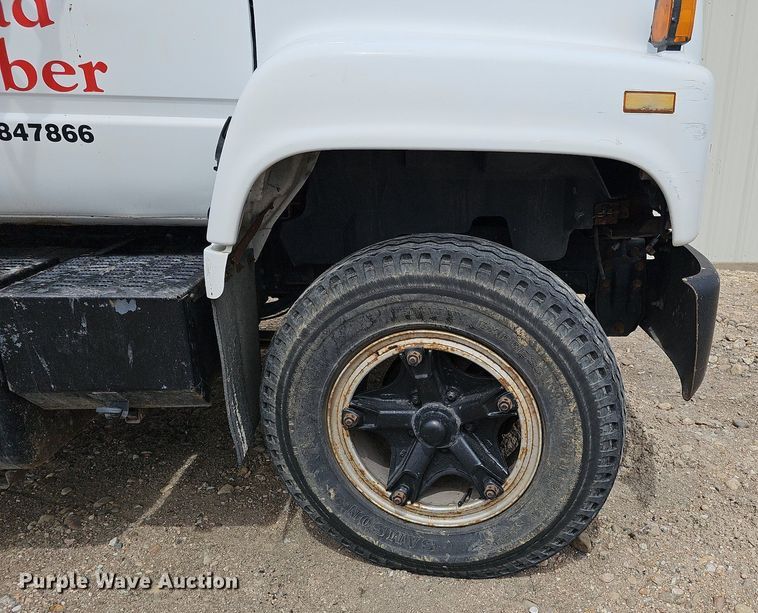 image for item DO4310 1991 GMC TopKick SL  dump flatbed truck