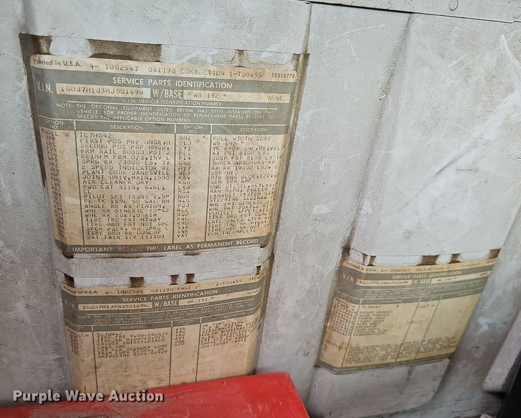 image for item DO4310 1991 GMC TopKick SL  dump flatbed truck