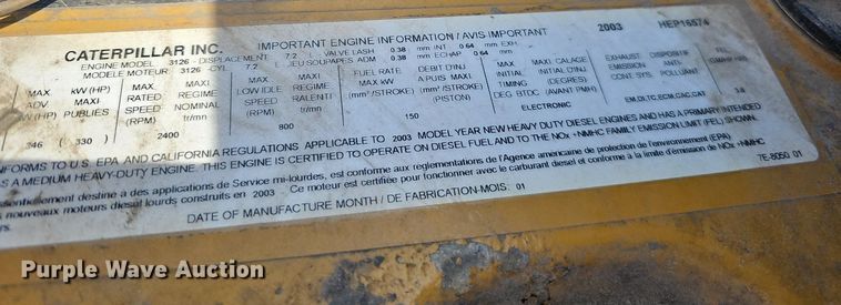 image for item DO4359 2003 Freightliner FL60  utility / service truck