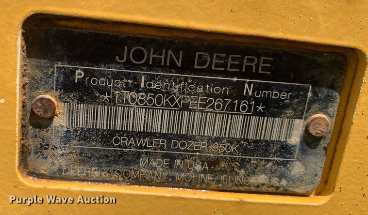image for item DP8626 2014 John Deere 850K WLT  dozer