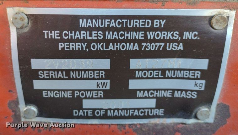 image for item DQ1697 2001 Ditch Witch JT2720 AT  directional boring unit