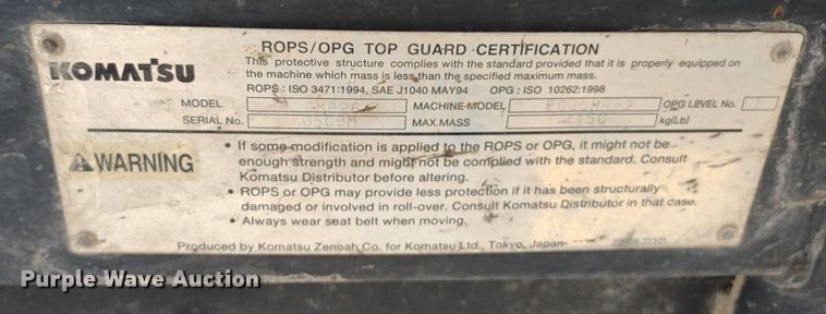 image for item DQ1702 2008 Komatsu PC35MR-2  mini excavator