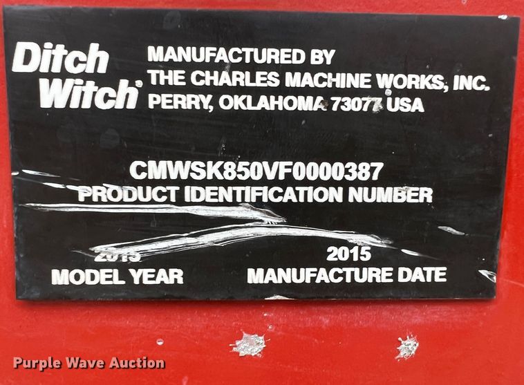 image for item DQ2032 2015 Ditch Witch SK850  compact utility loader