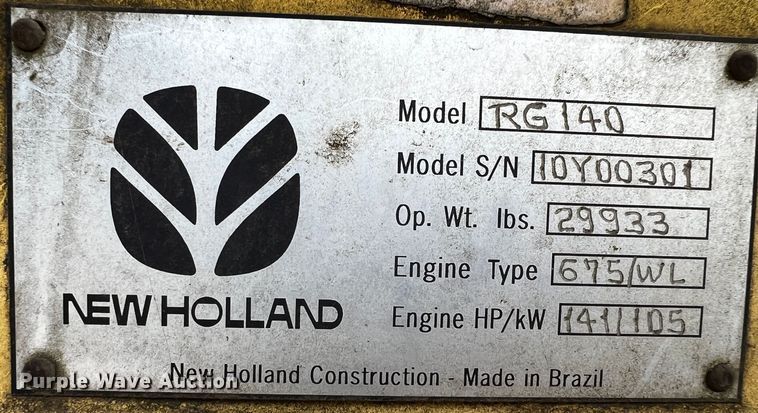 image for item DQ2037 2000 New Holland RG140  motor grader