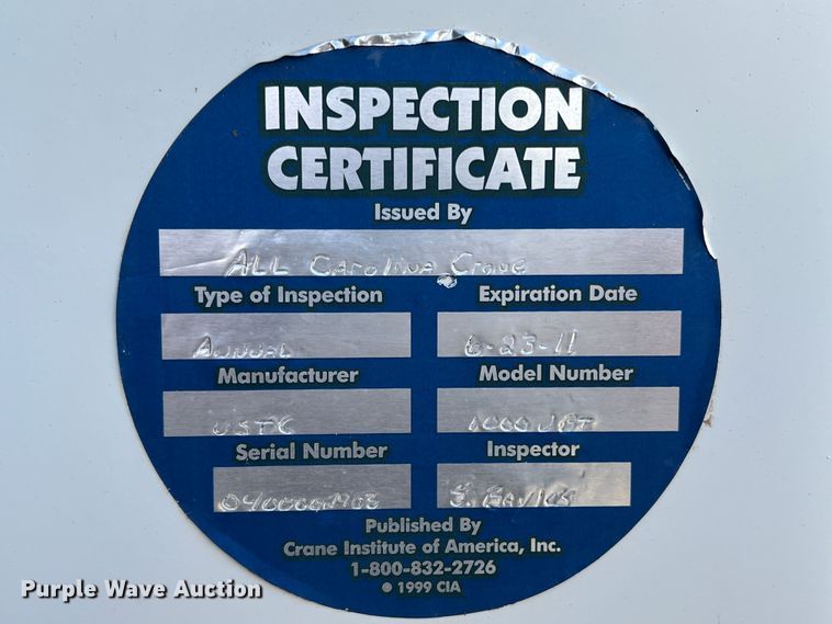 image for item DR5567 1995 Ford F800  crane truck