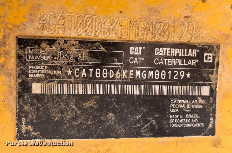 image for item DR5578 2017 Caterpillar D6K2 XL  dozer