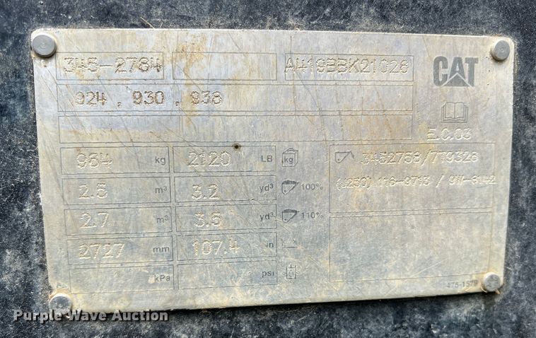 image for item DR5580 2020 Caterpillar 926M  wheel loader