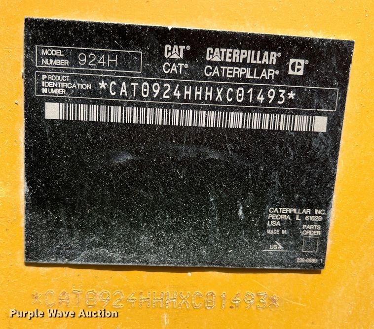 image for item DR5587 2010 Caterpillar 924H  wheel loader