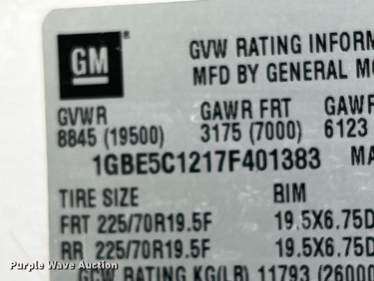 image for item DR5598 2007 Chevrolet C5500  flatbed truck