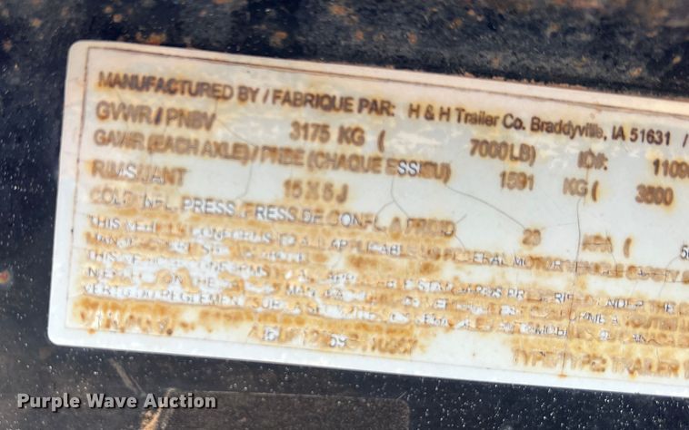 image for item DR5601 2009 H&H  utility trailer