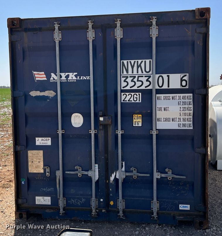 image for item DR5611 2008 CIMC NOC2-20-03  shipping container