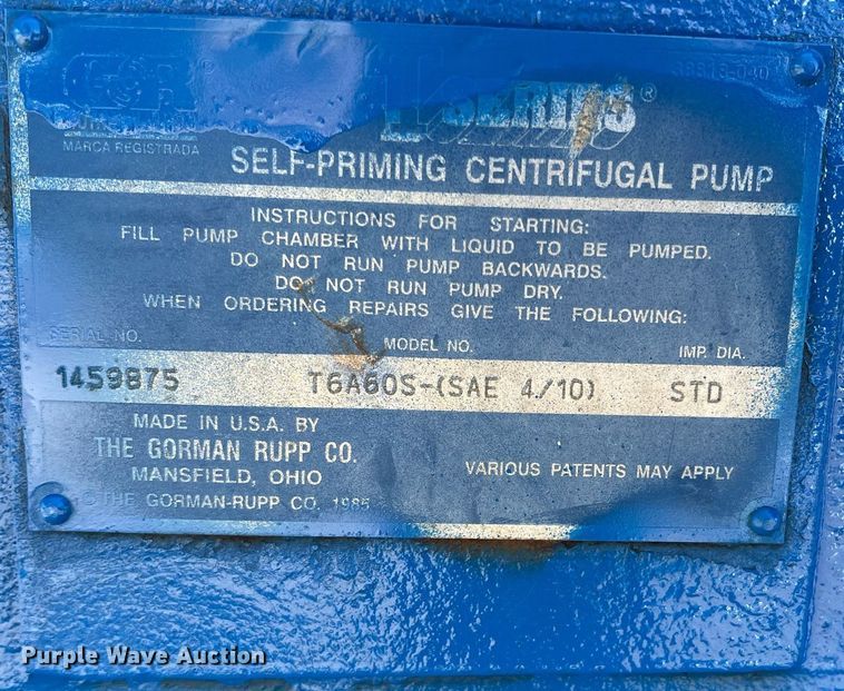 image for item DR5632 Gorman Rupp T6A60S  centrifugal pump