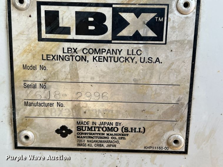 image for item DR5639 2008 Link Belt 330LX  excavator