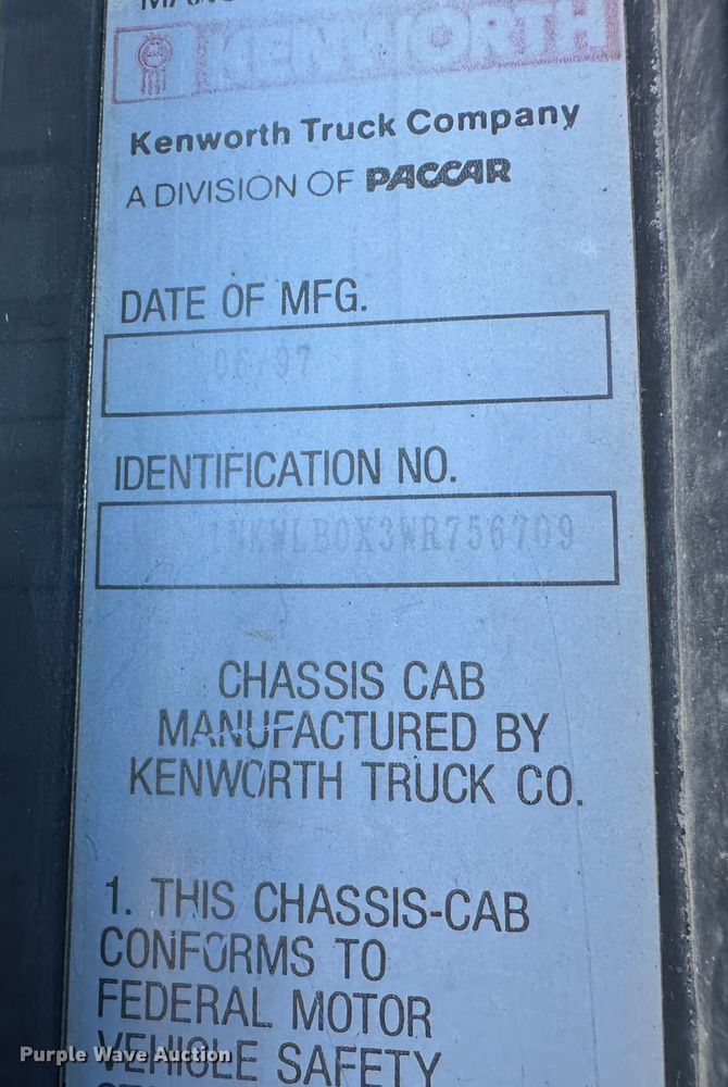 image for item DR6042 1998 Kenworth W900  dump truck