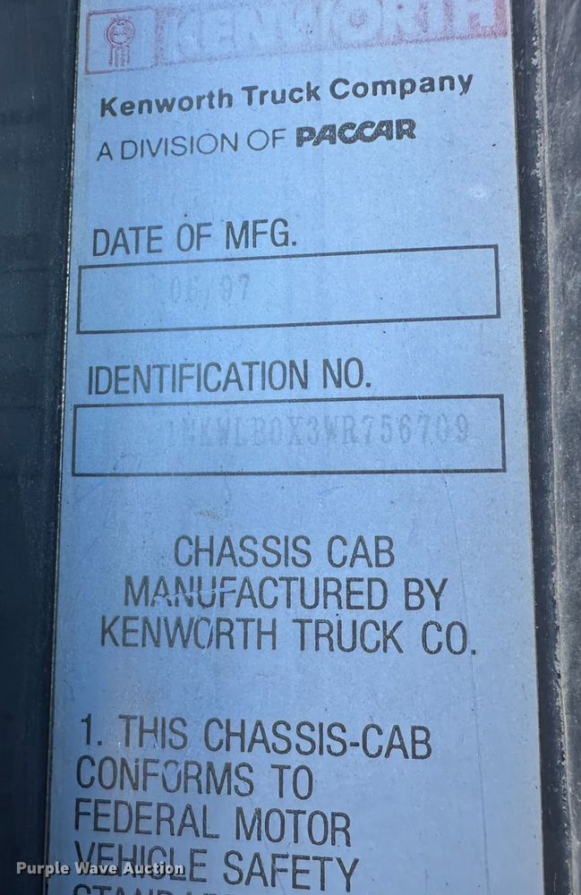 image for item DR6042 1998 Kenworth W900  dump truck