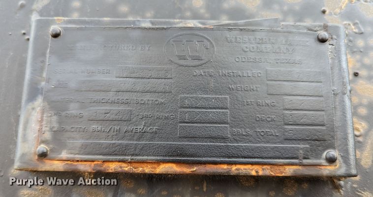 image for item DR6944 Loffland Western Tank Company 500BBL  frac tank