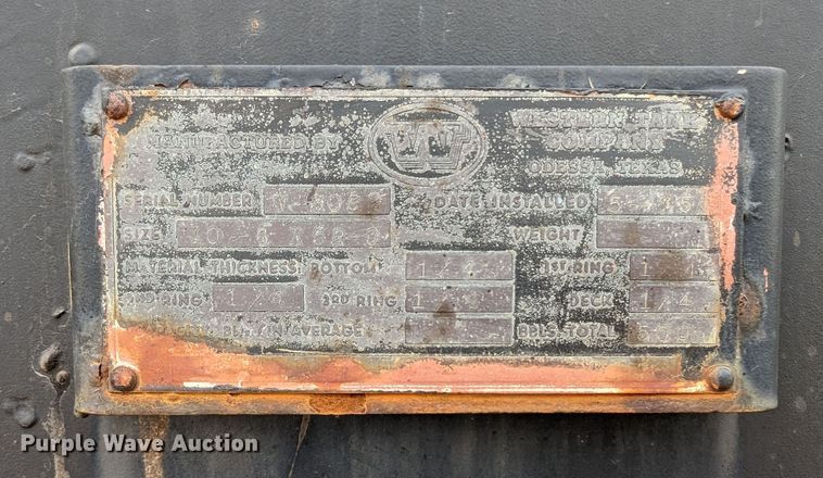 image for item DR6945 Loffland Western Tank Company 500BBL  frac tank