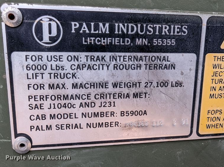 image for item DR6948 1991 SkyTrak 6000M  telehandler