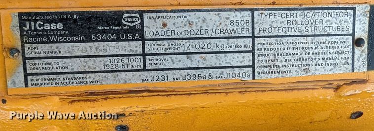 image for item DR6950 1980 Case 850B  dozer