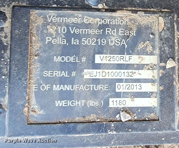 image for item HP9726 2013 Vermeer RTX1250  rock saw