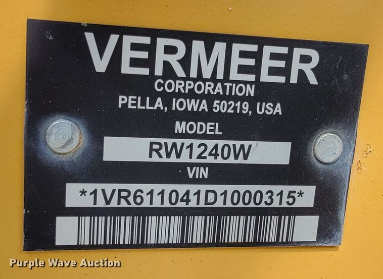 image for item HP9726 2013 Vermeer RTX1250  rock saw