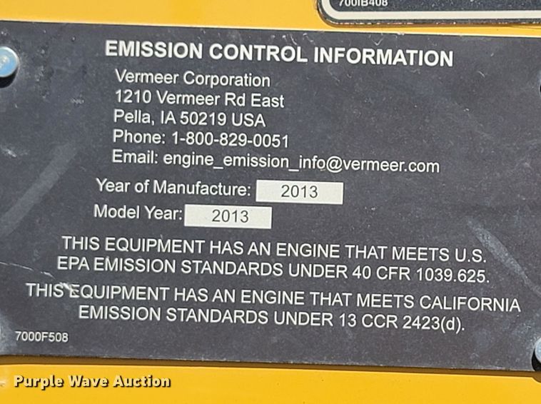 image for item HP9726 2013 Vermeer RTX1250  rock saw