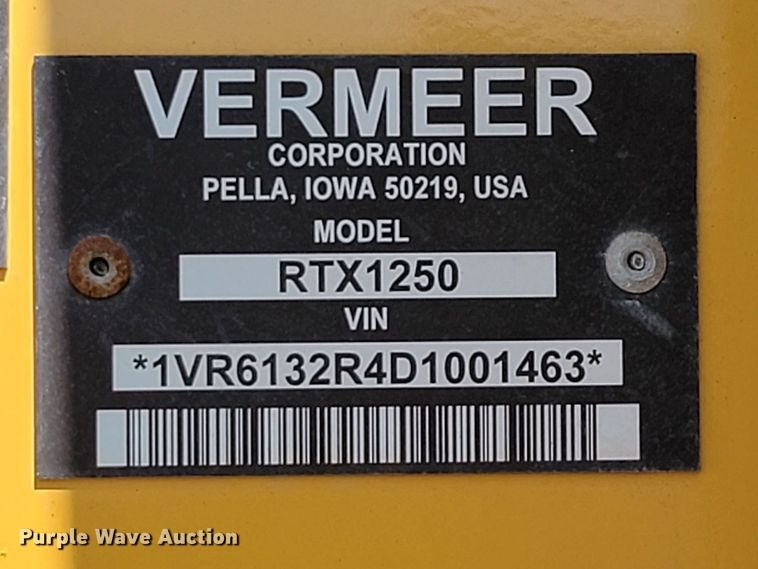 image for item HP9726 2013 Vermeer RTX1250  rock saw