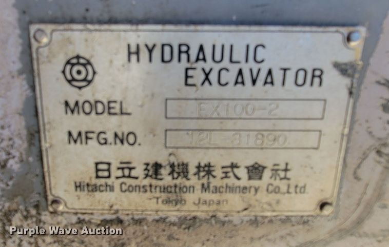 image for item HP9731 1993 Hitachi EX100-2  excavator