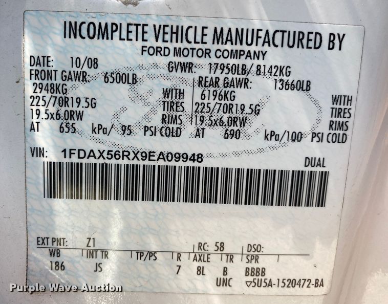 image for item KB9474 2009 Ford F550 Super Duty  SuperCab drilling rig truck