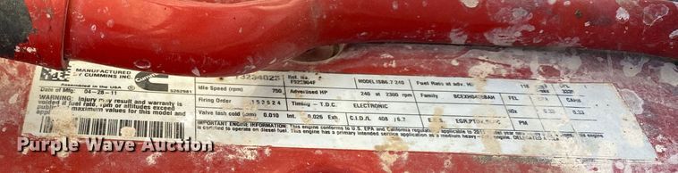 image for item KB9481 2011 Ford F650 Super Duty  flatbed truck