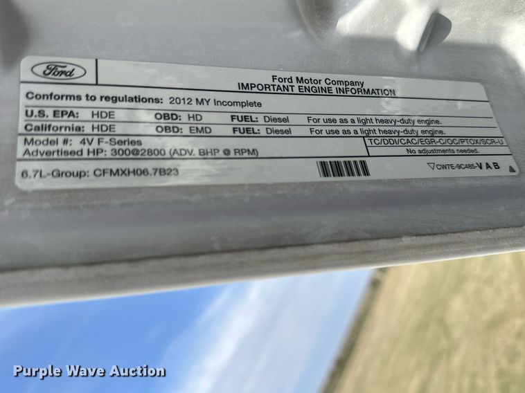 image for item KL9234 2012 Ford F550 Super Duty  bucket truck