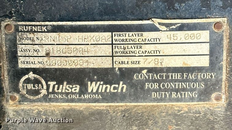 image for item KX9071 Tulsa RN45P-HRX0A2  winch