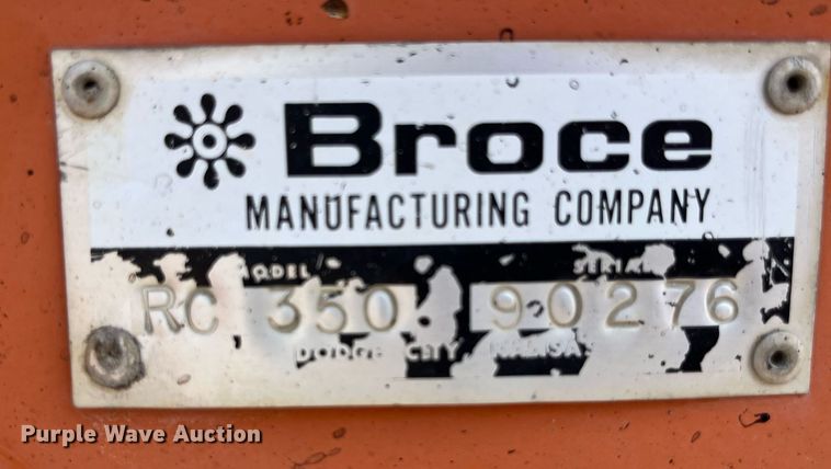 image for item LA9926 2001 Broce RC350  sweeper