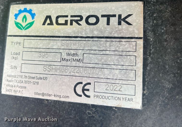 image for item LG9064 Agrotk 680  skid steer breaker