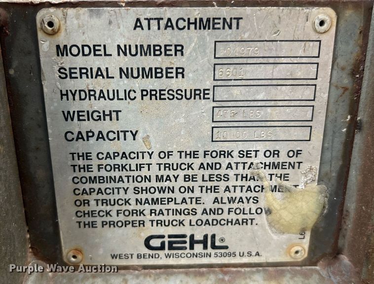 image for item LI9626 1999 Gehl DL8H  telehandler