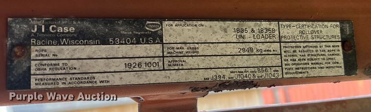 image for item LI9638 Case 1835B  skid steer loader