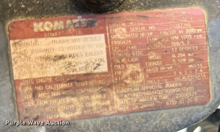 image for item LI9670 2000 Komatsu PC228USLC-2  excavator