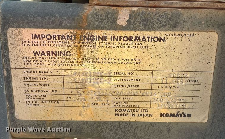 image for item LJ9622 Komatsu PC450-6  excavator