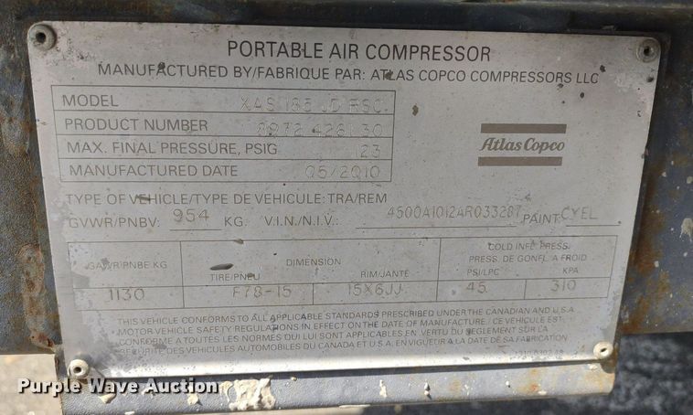 image for item LL9069 (2) air compressors