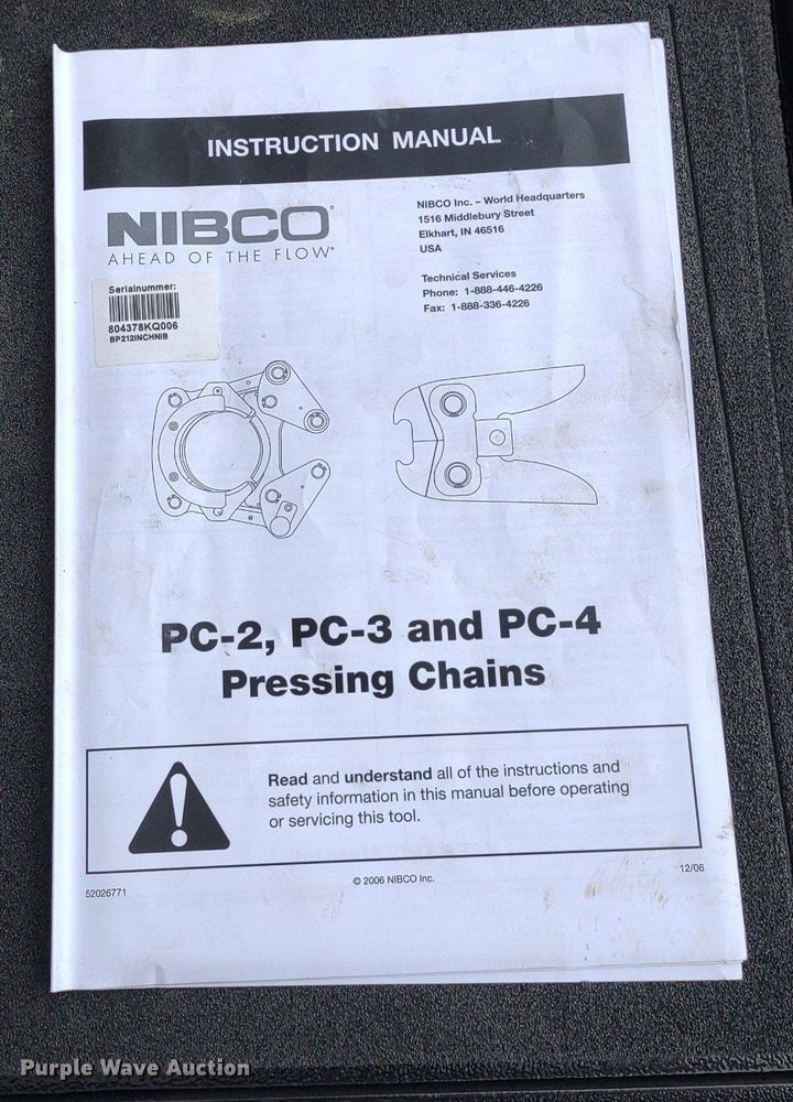 image for item LL9073 Nibco  press tools