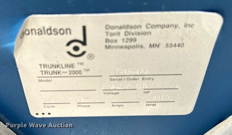 image for item LP9877 Torit Trunk 2000  air filter