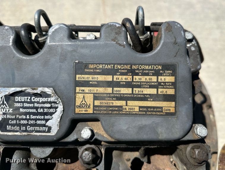 image for item LP9887 Deutz F4M1011  engine