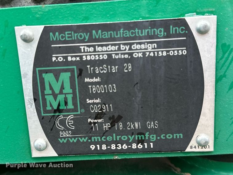 image for item LR9731 McElroy TracStar 28  pipe fusion machine