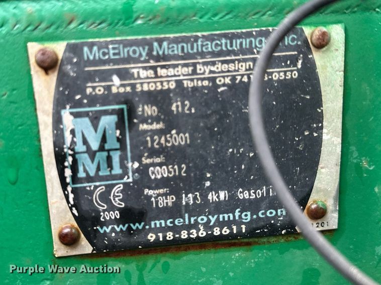 image for item LR9732 McElroy 412  pipe fusion machine