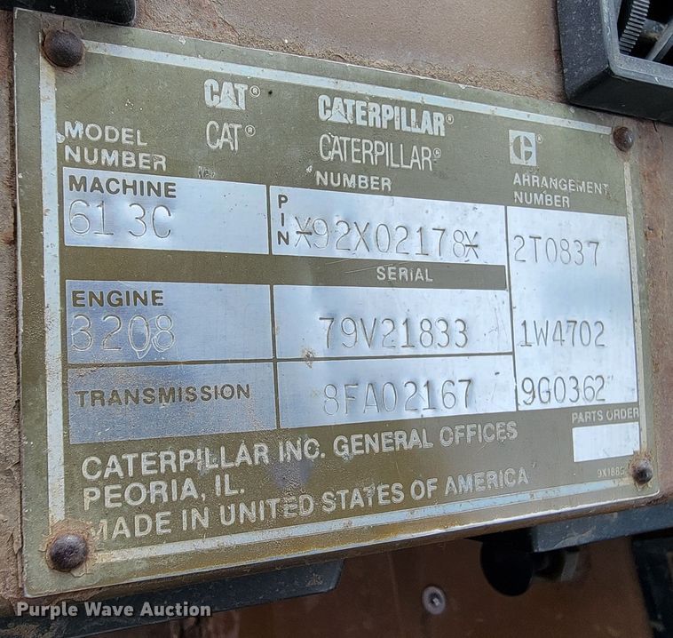 image for item LV9491 1991 Caterpillar 613C  scraper