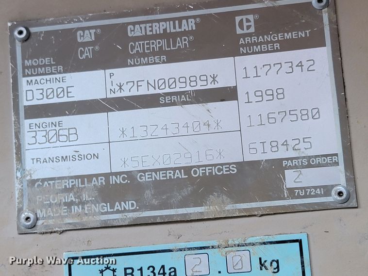 image for item LV9518 1998 Caterpillar D300E  haul truck