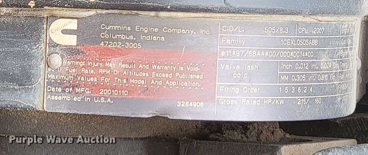 image for item LV9529 2001  Volvo G730  motor grader